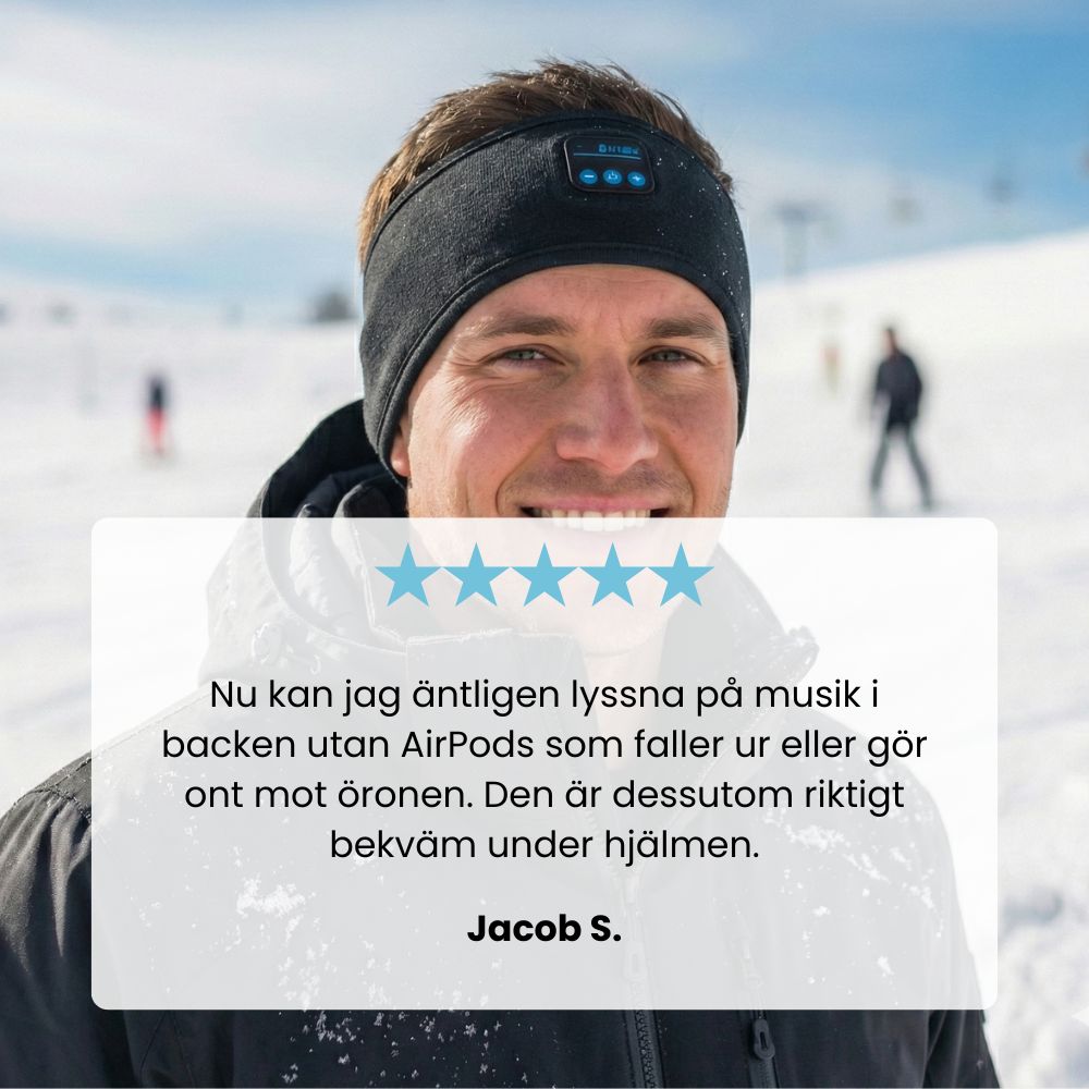 Skiwave - Bluetooth pannband för musik & kommunikation